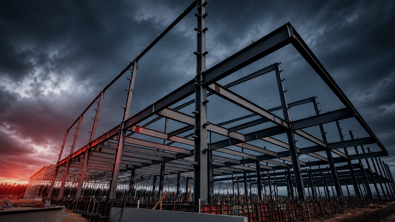 Steel buildings and warehouses project photo